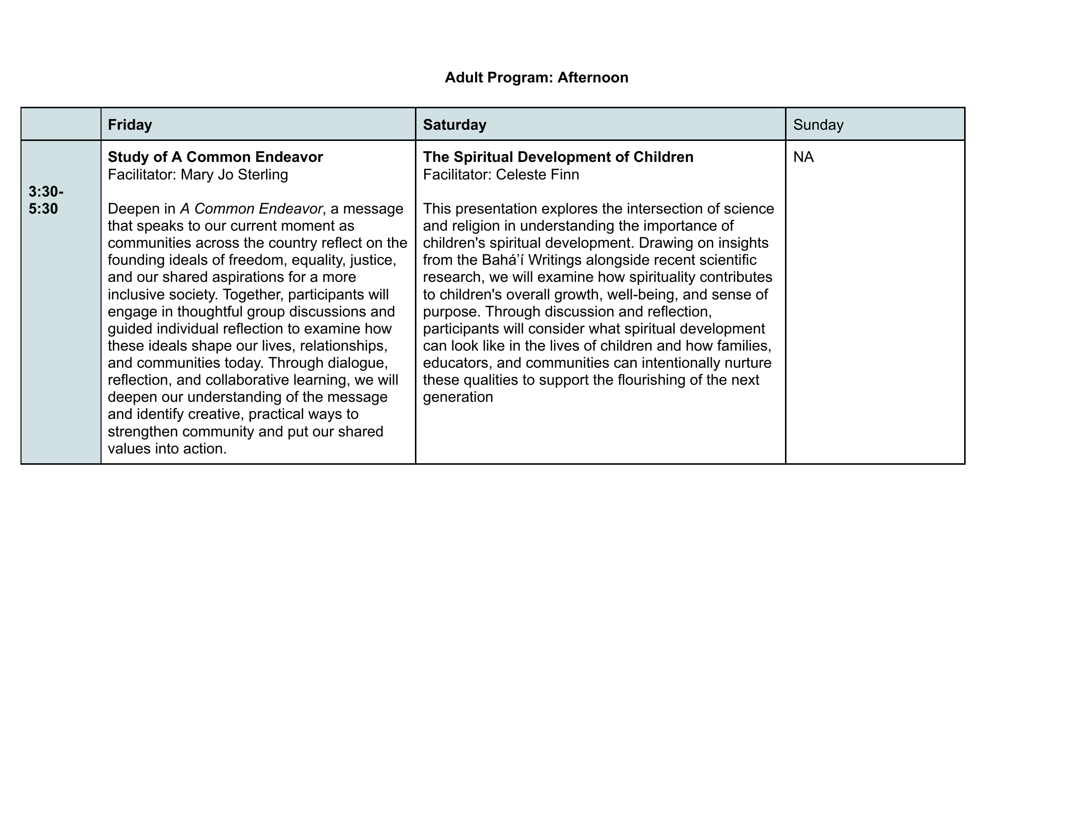2026 MN Summer School Adult Program Page 2